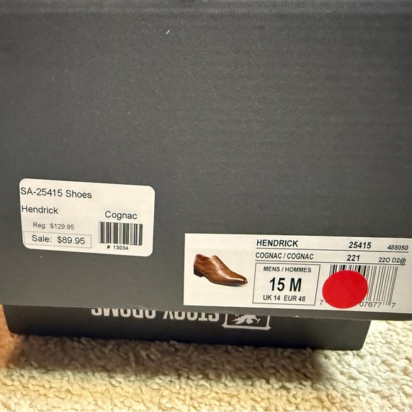 Stacy Adams Men's Tan and Brown Oxford Shoes - Picture 3 of 3